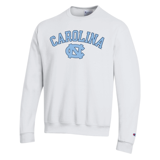 UNC Basic White Crewneck Sweatshirt by Champion - Main View - Champion