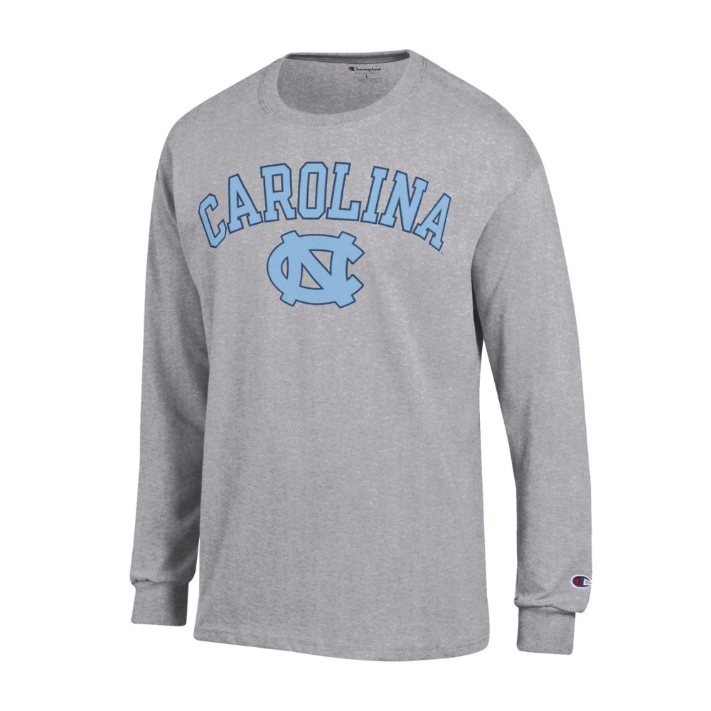 UNC Basic Grey Long Sleeve T-Shirt by Champion - Main View - Champion