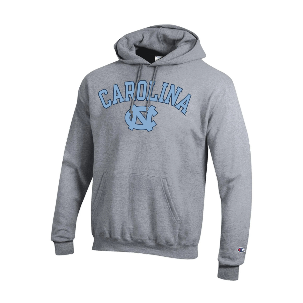 UNC Basic Grey Hoodie Sweatshirt by Champion - Main View - Champion
