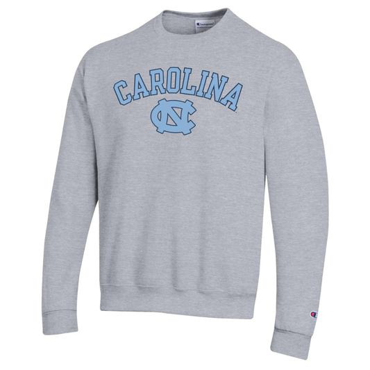 UNC Basic Grey Crewneck Sweatshirt by Champion - Main View - Champion