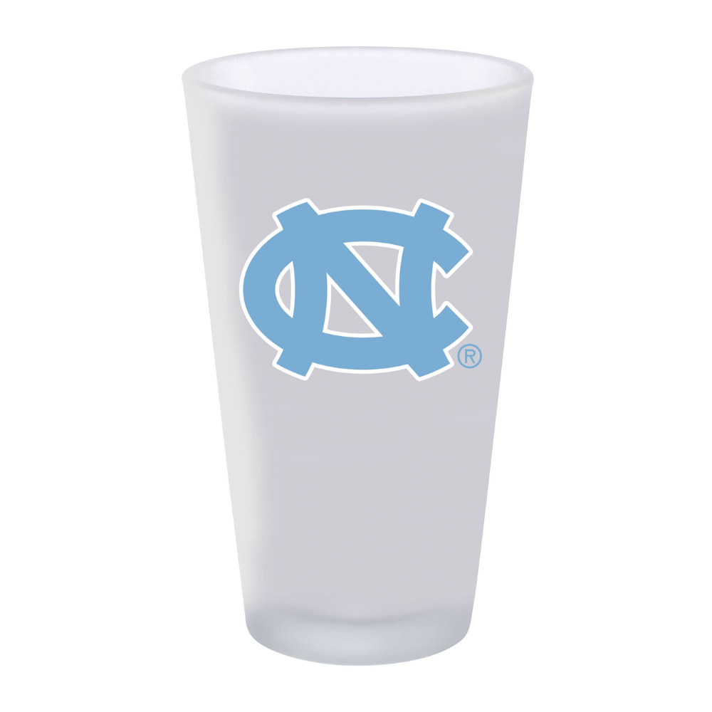 16oz UNC Frosted Pint Glass - Main View - The Memory Company
