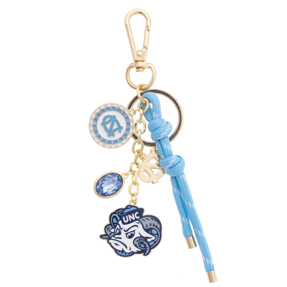North Carolina Tarheels Cluster Bag Charm in Blue - Main View - Canvas Style