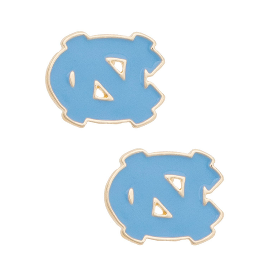 North Carolina Tarheels Enamel Logo Stud Earrings - Main View - Canvas Style