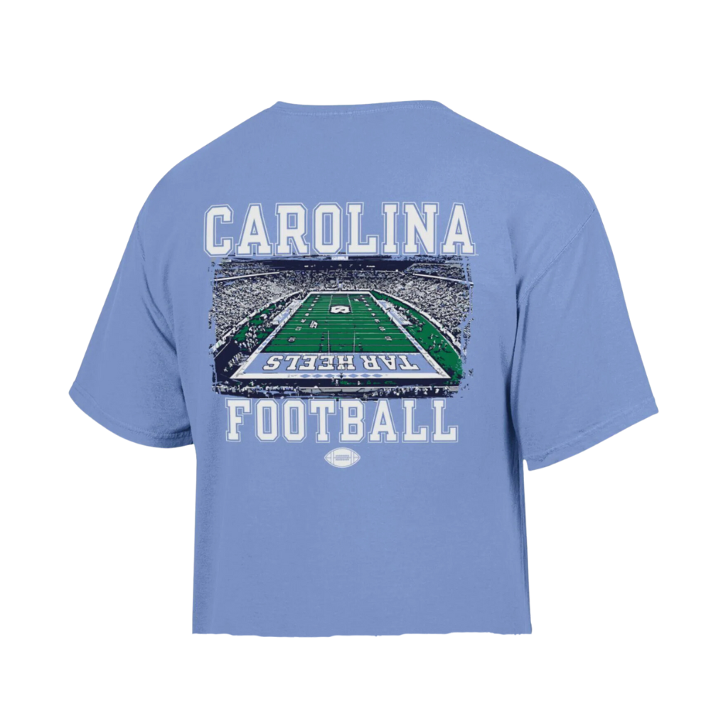 North Carolina Football Kenan Stadium Cropped T-Shirt by Comfort Wash