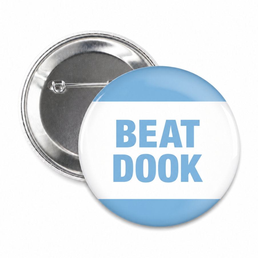 SHB Beat Dook Button Pin for North Carolina Tar Heels Fans by Shrunken Head Brand