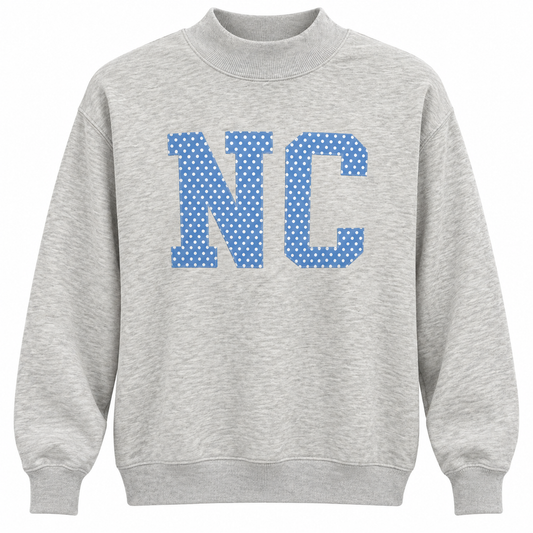North Carolina Polka Dot Embroidered Mock Neck - Main View - Camp David