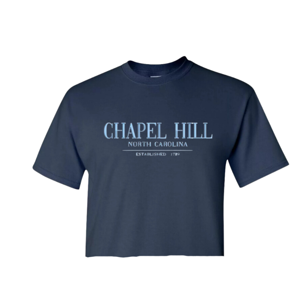 Chapel Hill North Carolina Navy Chill Crop Top