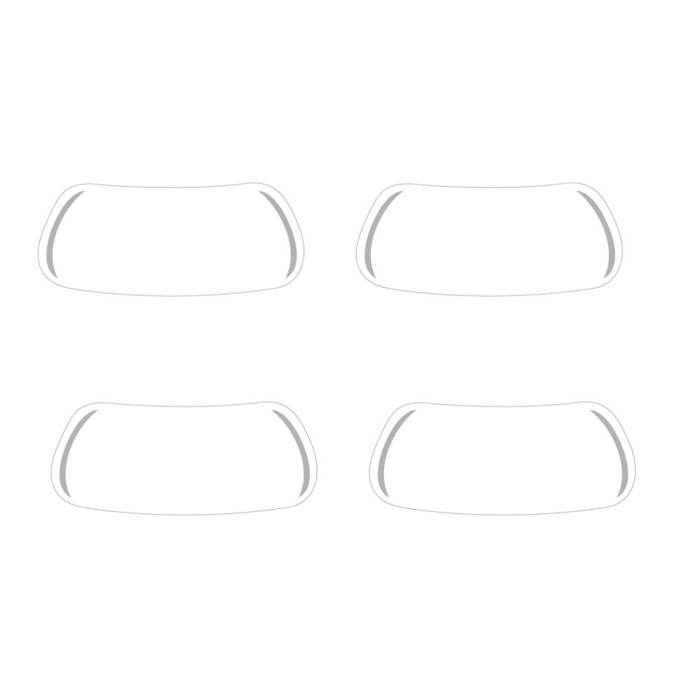 White Under Eye Game Day Stickers 2 Pairs