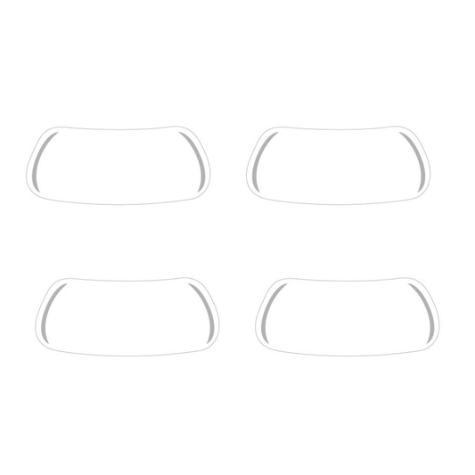 White Under Eye Game Day Stickers 2 Pairs