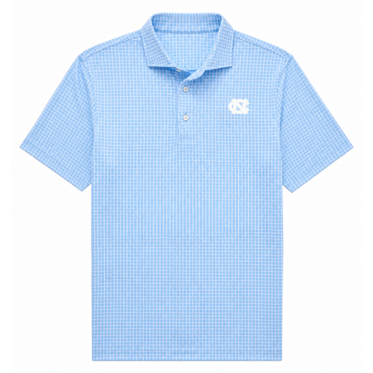 Carolina Blue UNC Plaid Men's Polo by Southern Tide