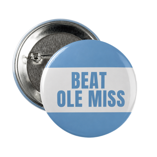 Beat Ole Miss Button Pin for Carolina Fans