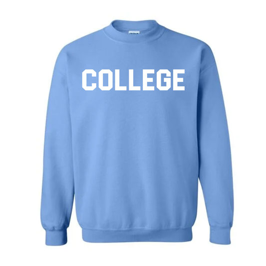 Carolina Blue Classic COLLEGE Crewneck Sweatshirt