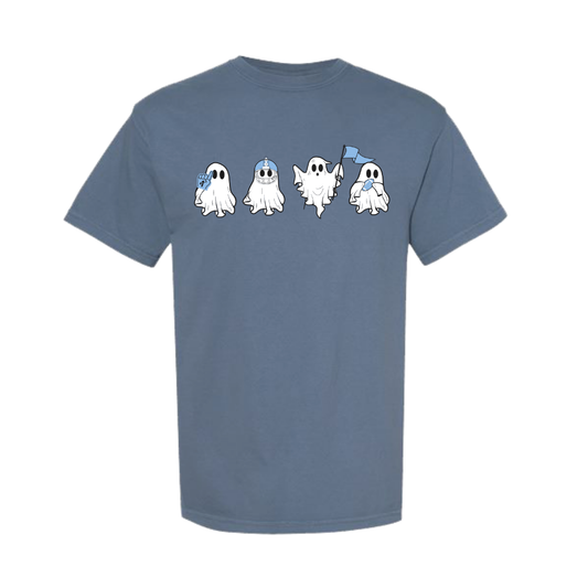 Carolina Fan Ghosts Kid's T-Shirt for Halloween - Main View - Shrunken Head