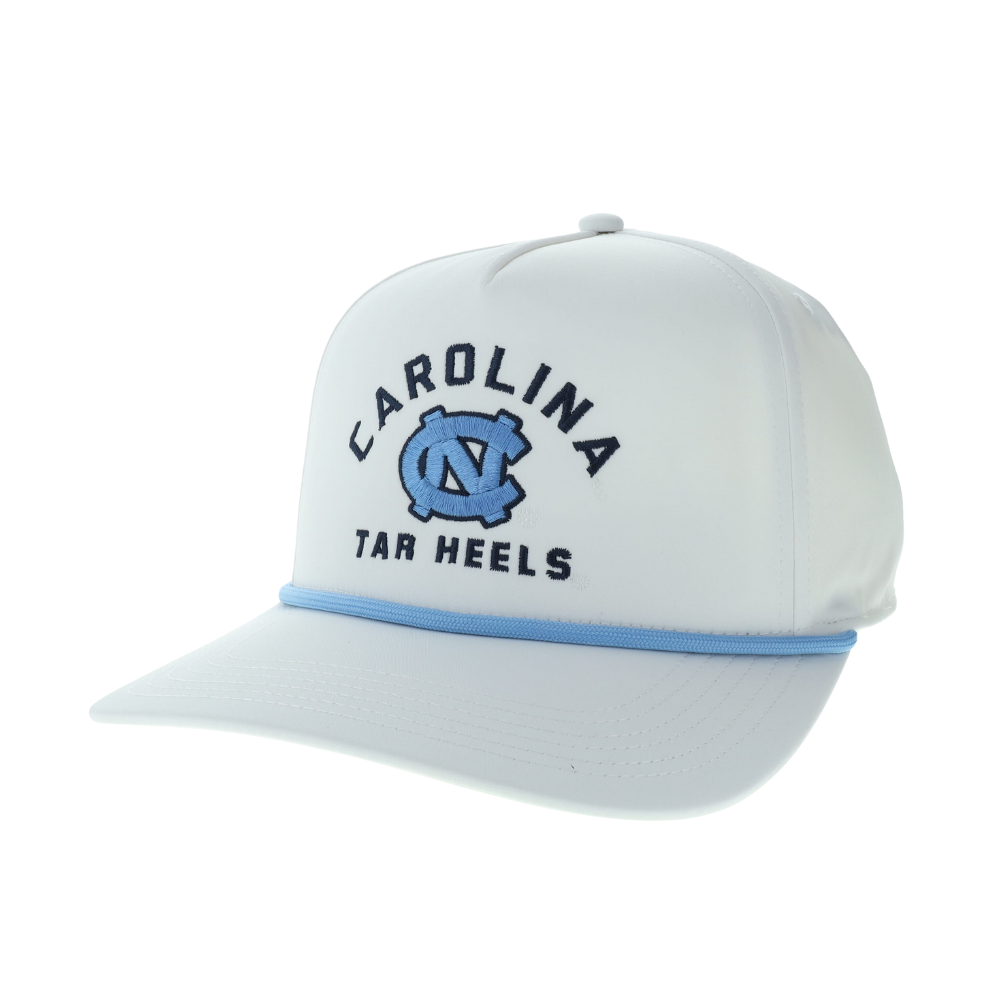 Carolina Tar Heels Caddy Hat in White with Carolina Blue Rope