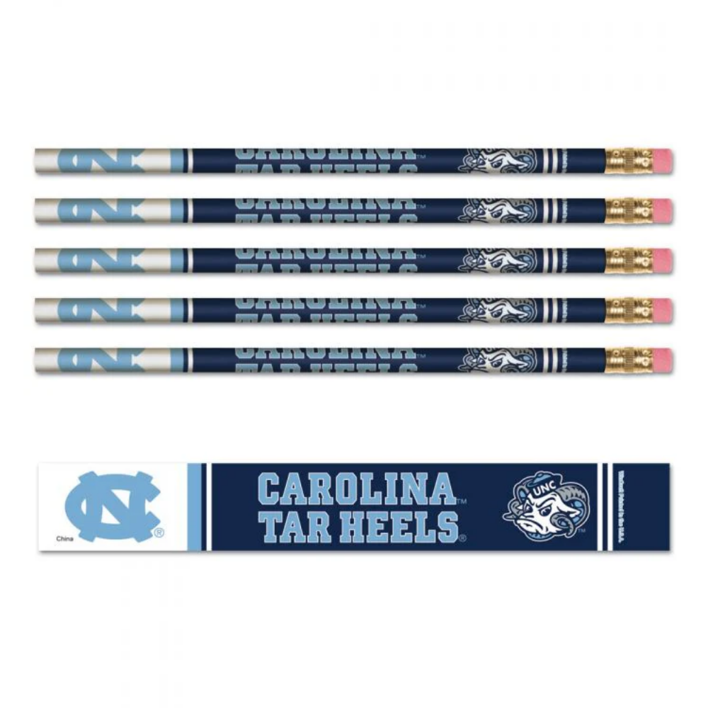 Carolina Tar Heels Pencil 6-pack - Main View - Wincraft