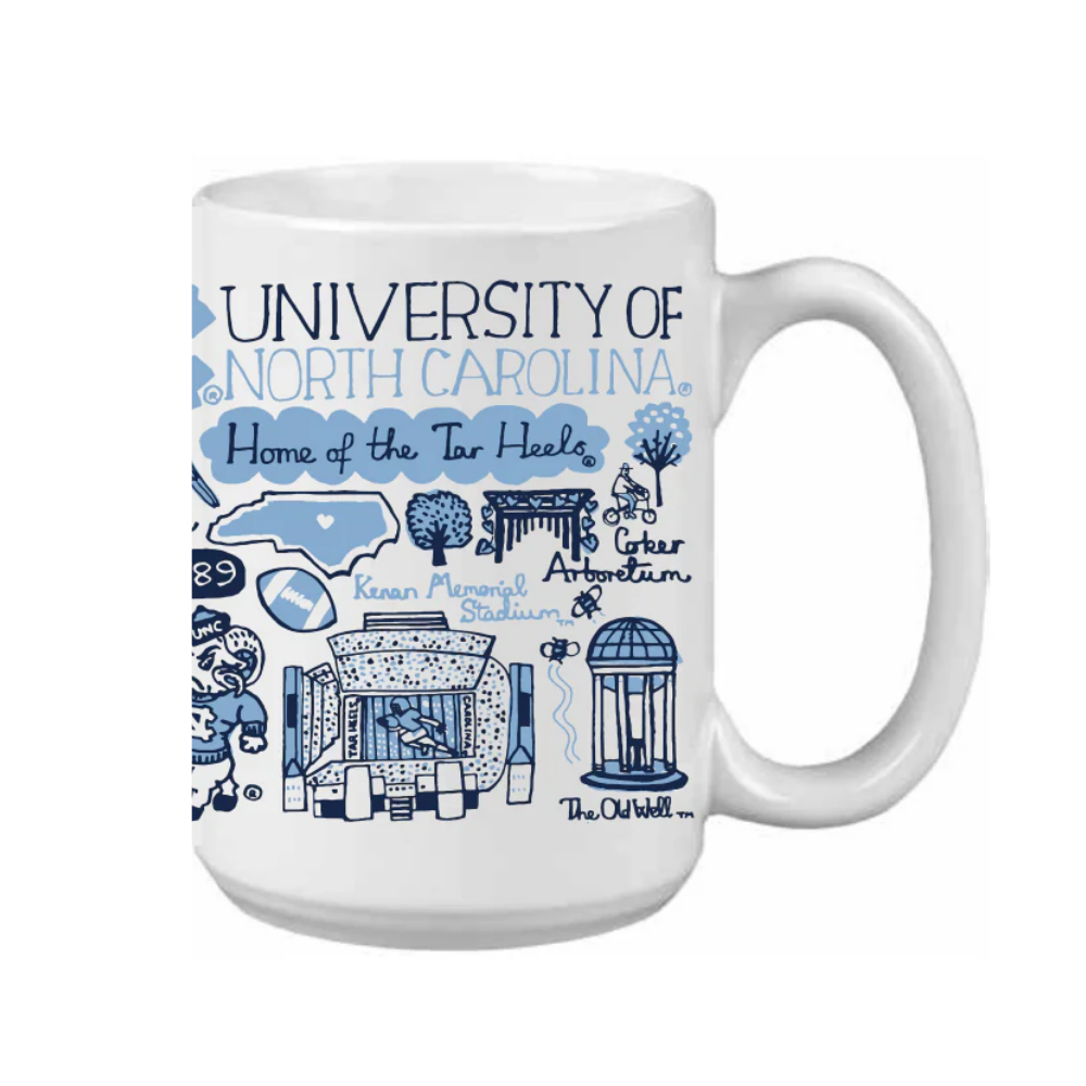 UNC Tar Heels Ceramic Impact Grande Mug by Julia Gash