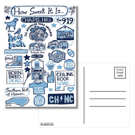 Shrunken Head Brand Chapel Hill North Carolina Post Card by Julia Gash - Main View - Julia Gash