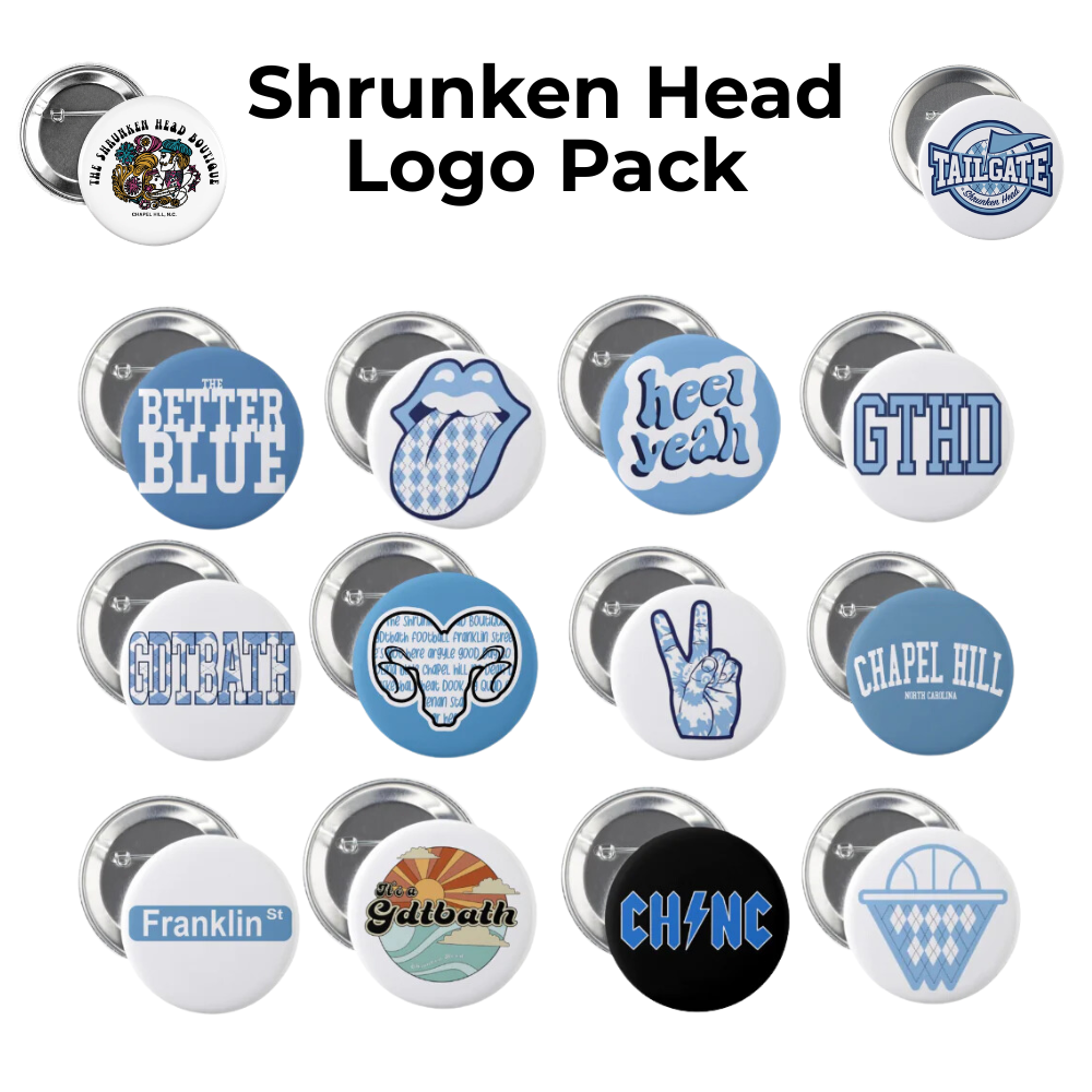 Shrunken Head Brand Pin Package - Main View - Shrunken Head