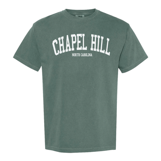 Chapel Hill North Carolina Comfort Colors T-Shirt in Blue Spruce