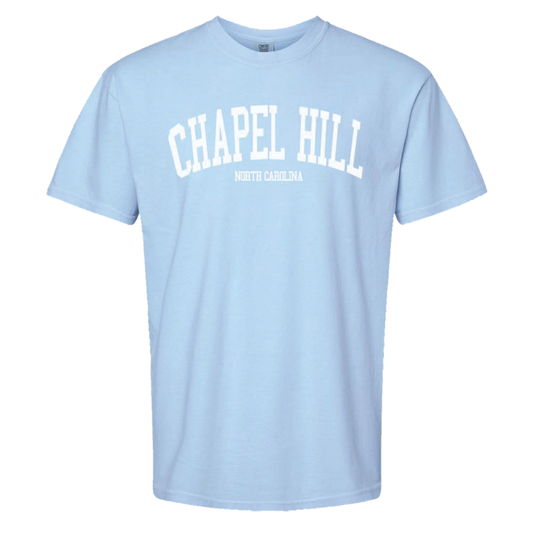 Chapel Hill North Carolina Comfort Colors T-Shirt in Hydrangea