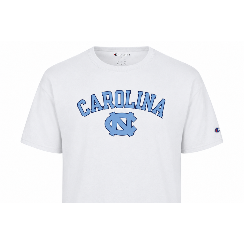 Carolina Tar Heels Basic White Cropped T-Shirt
