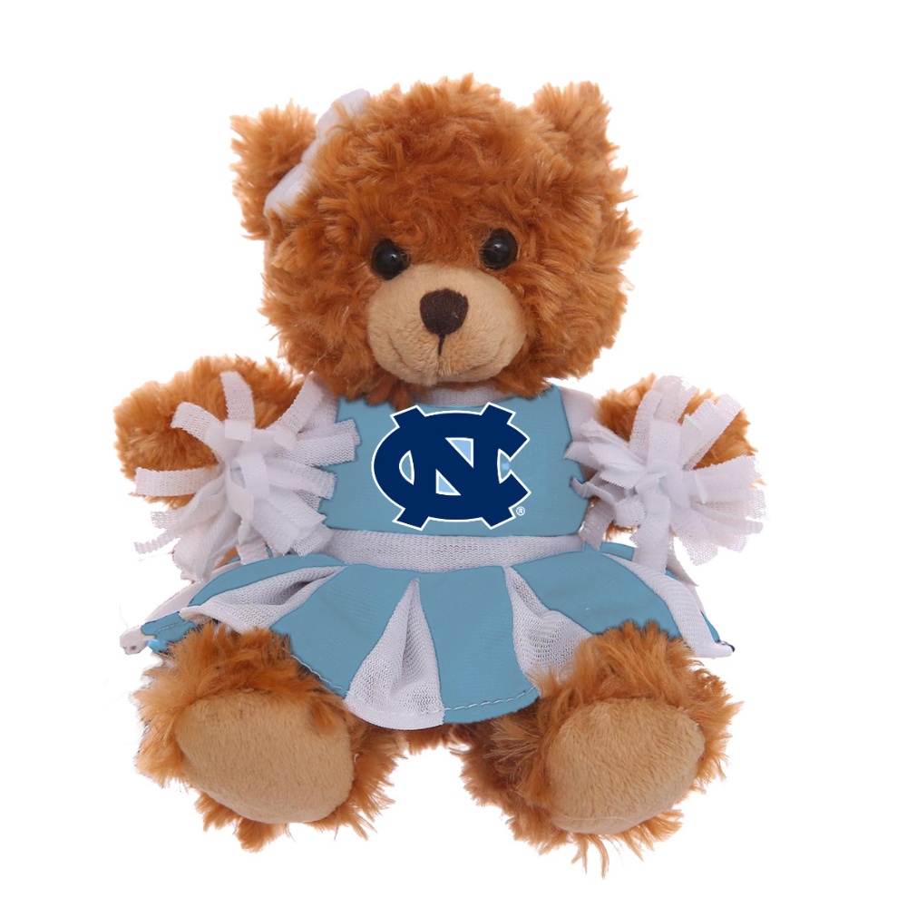 UNC Cheerleading Teddy Bear Stuffed Animal - 6 inch