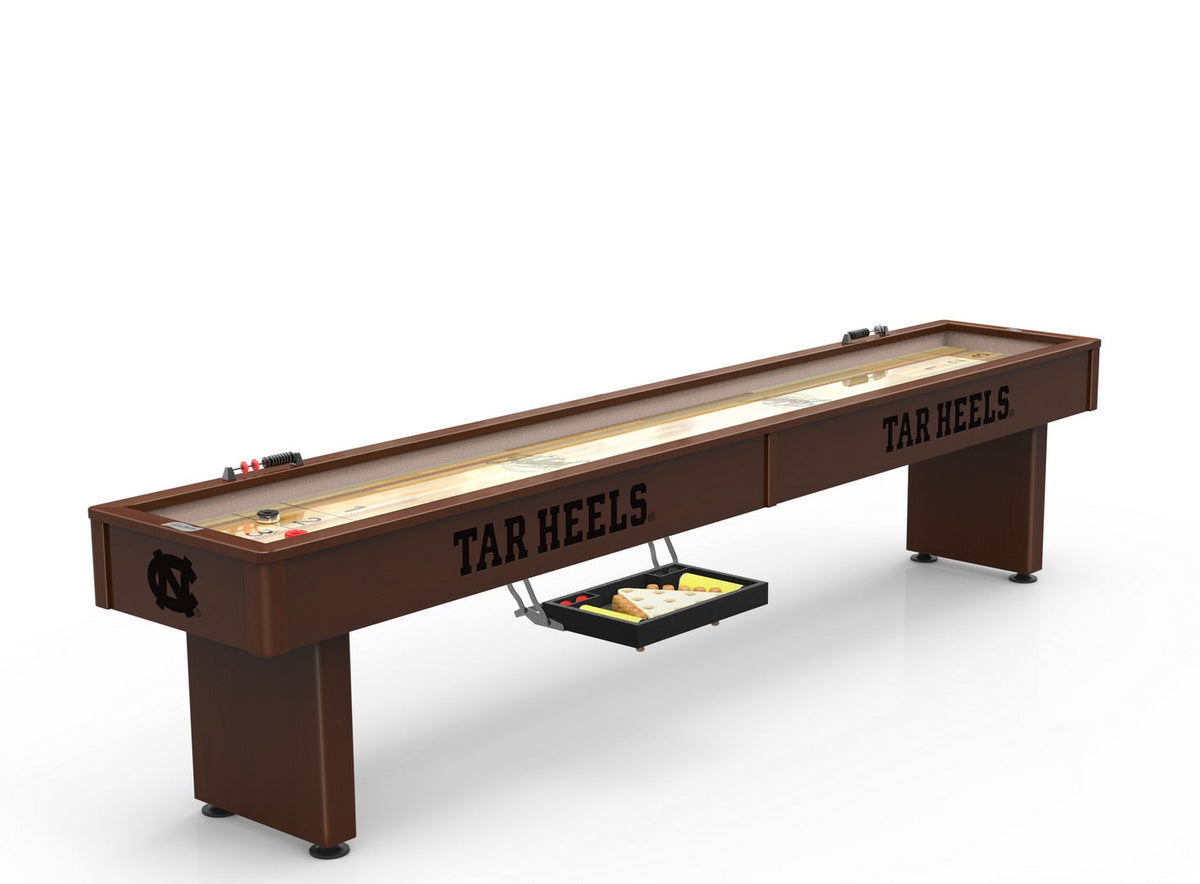North Carolina Tar Heels Laser Engraved Shuffleboard Table | Game Room Tables
