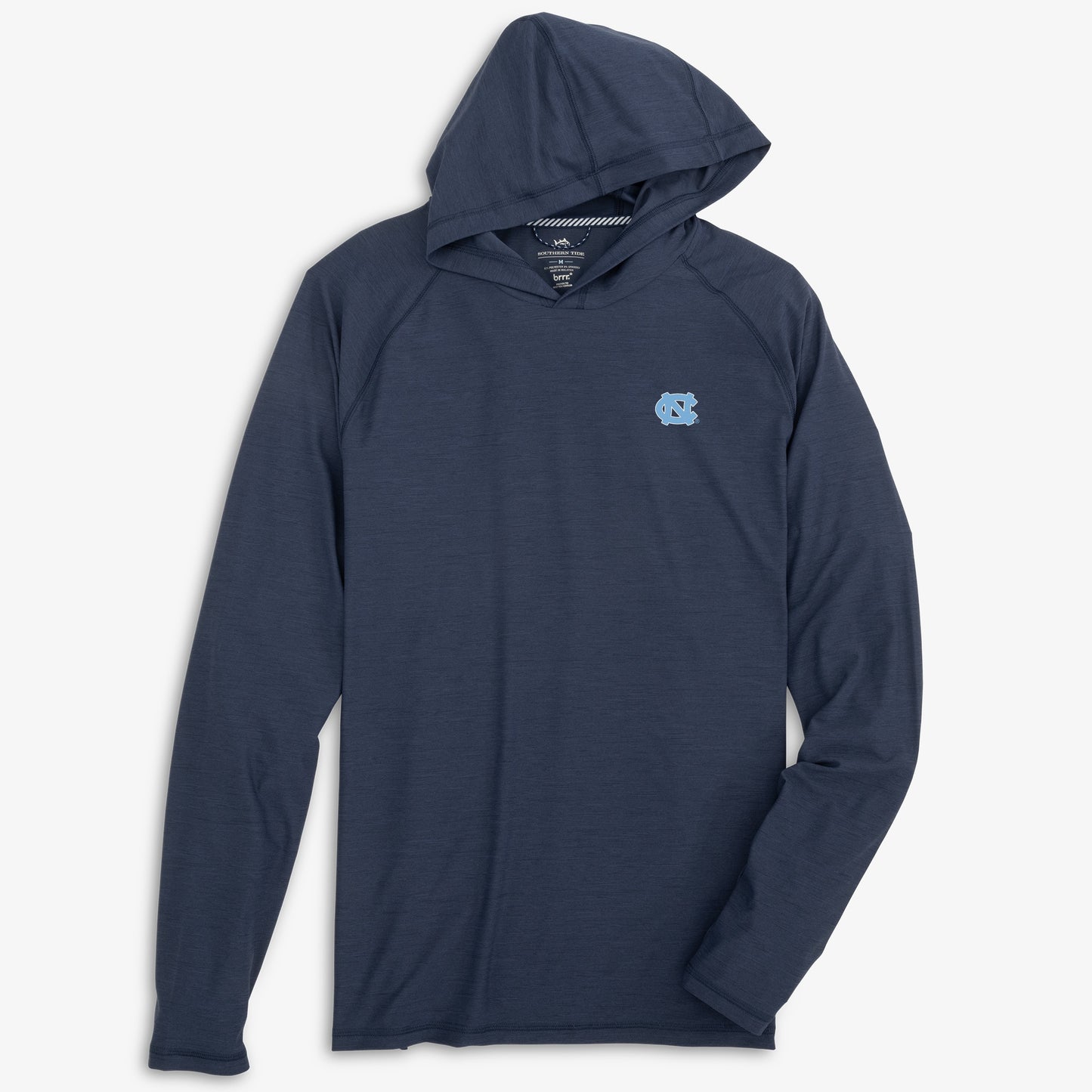 Tar Heels Men's Hooded Long Sleeve Shirt by Southern Tide in Navy