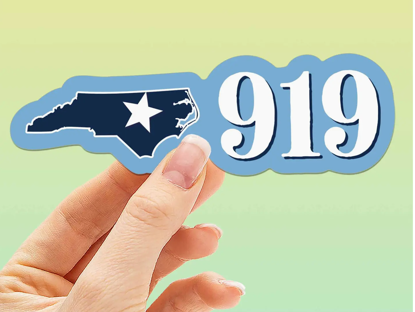 919 Area Code North Carolina Sticker
