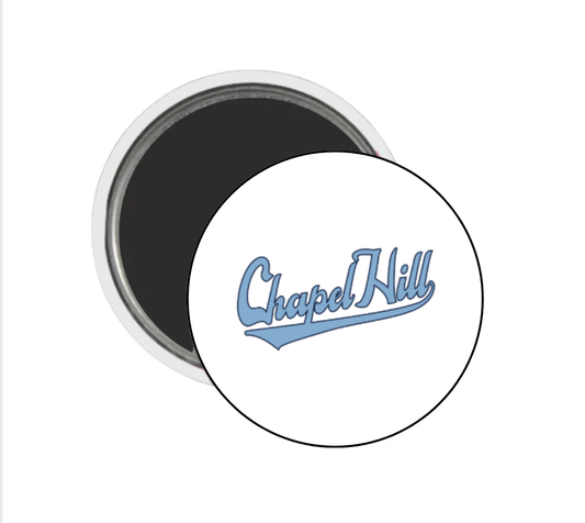 Chapel Hill Script Button Magnet 2.25"