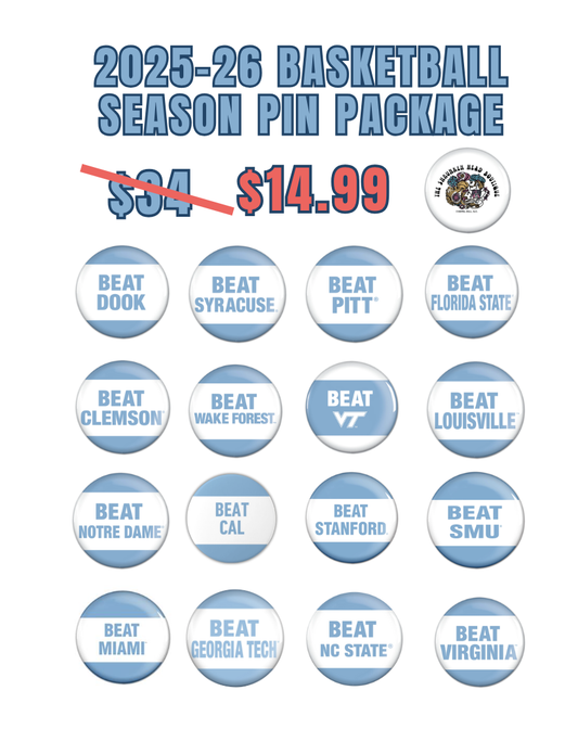 UNC Basketball Season Pin Package 2025-2026