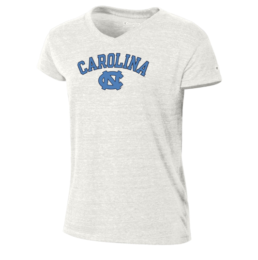 Carolina Tar Heels Basic White Women's V-Neck Top