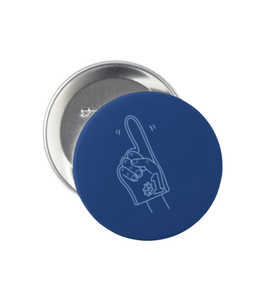 3 inch Finger Buttons Pin by Shrunken Head Brand