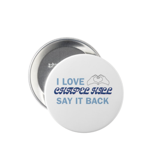 3 inch Say It Back Button Pin by Shrunken Head Brand