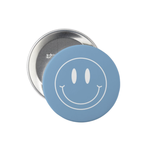 3 inch Smile Buttons Pin by Shrunken Head Brand