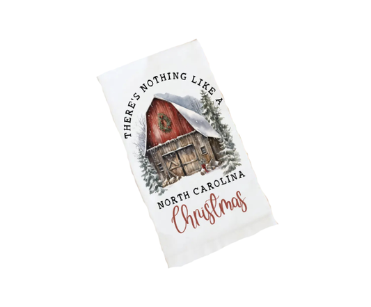 Christmas in North Carolina Tea Towel