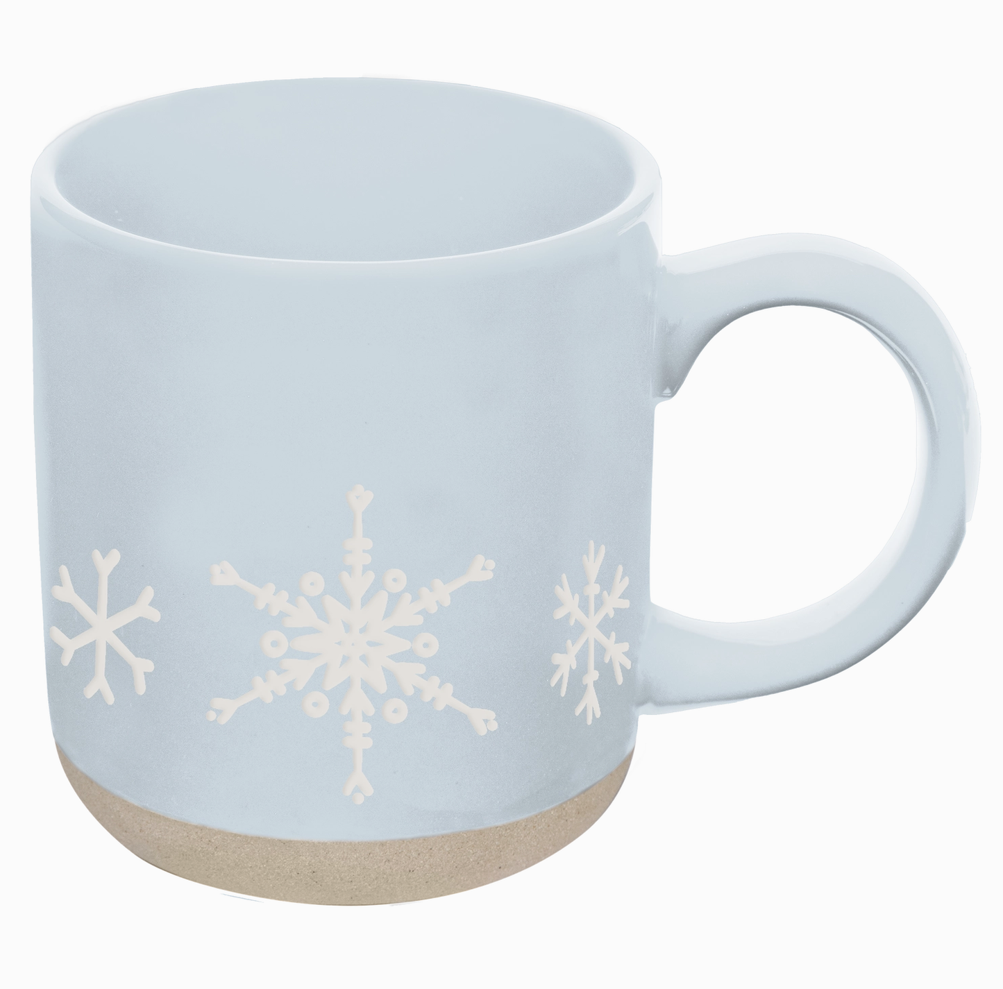 Snowflakes Stoneware Coffee Mug - Christmas Decor