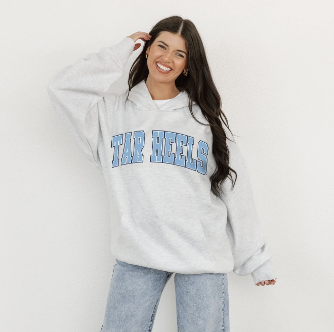 NORTH CAROLINA TAR HEELS Winning Look Oversized Hoodie By Madi Prewett Troutt