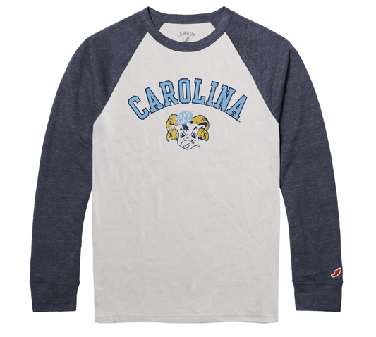 UNC Vintage Raglan Adult Long Sleeve T-Shirt
