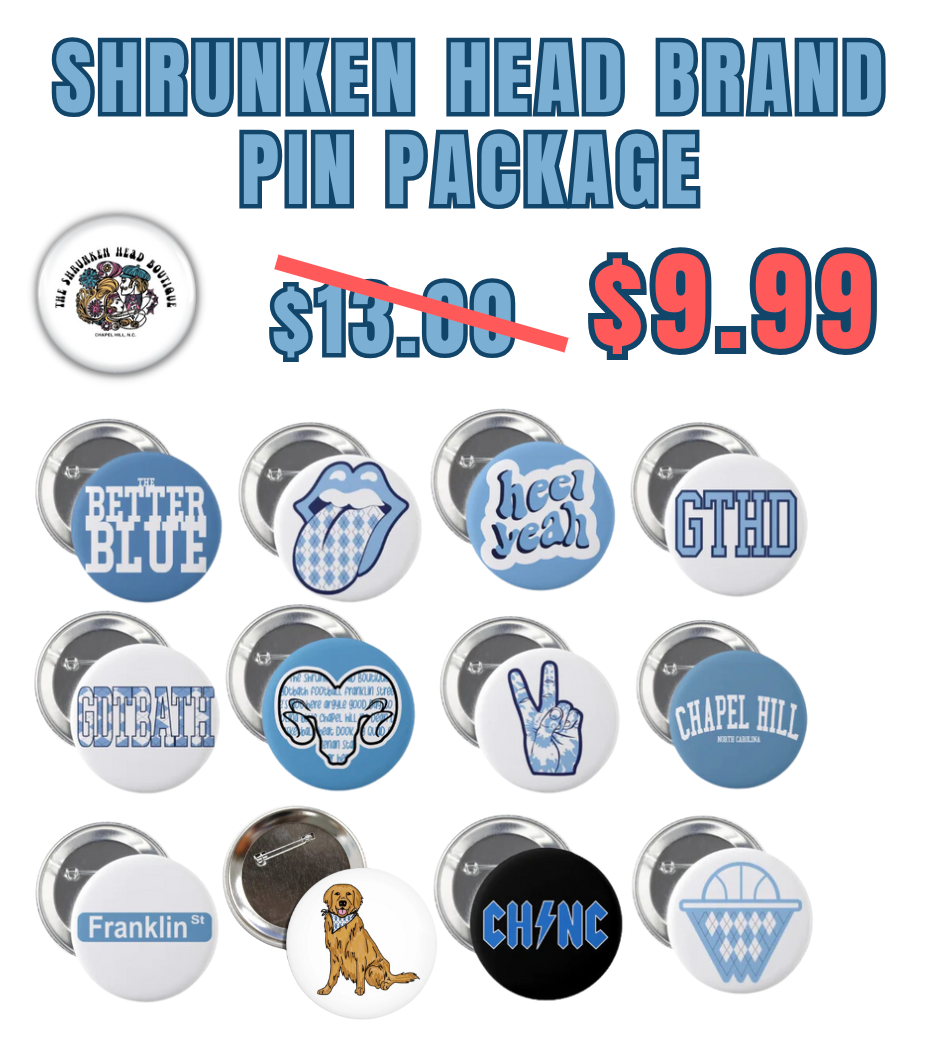 Shrunken Head Brand Pin Package