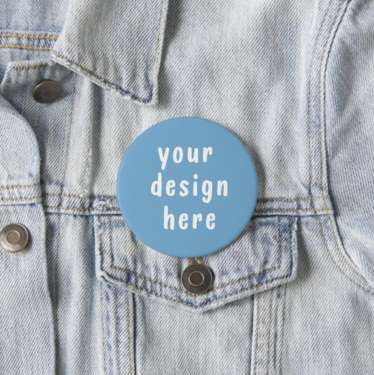 Custom Button Pin (Upload Your Design)