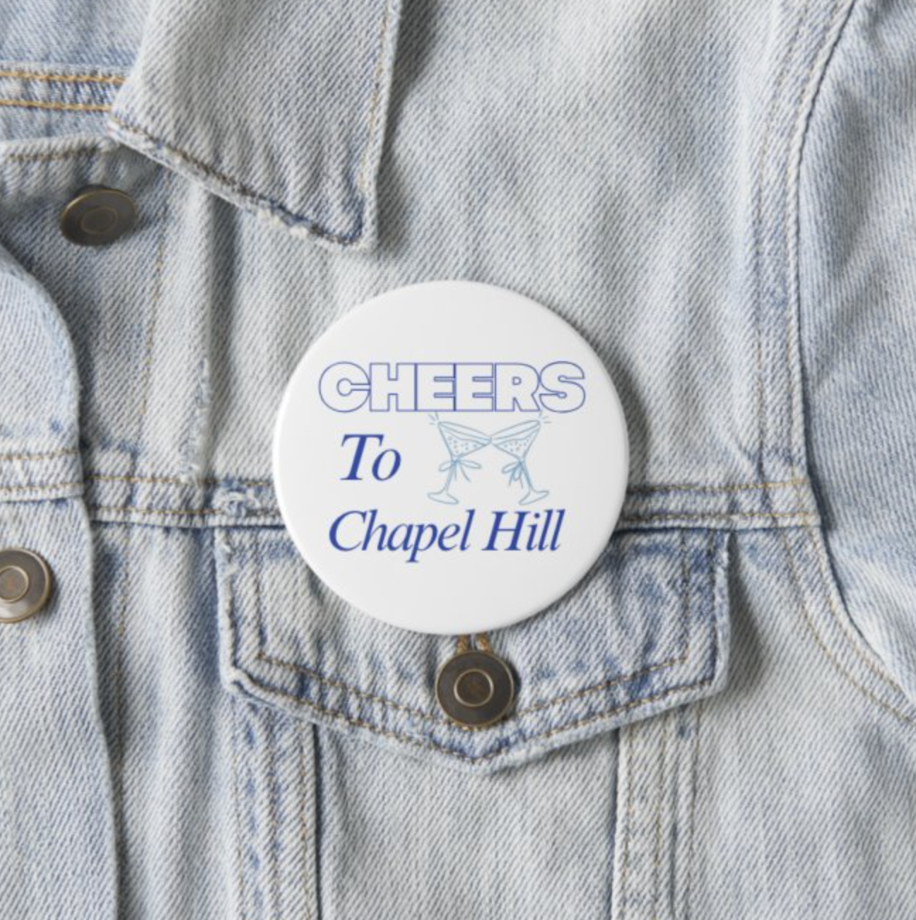 3 inch Cheers Buttons Pin by Shrunken Head Brand