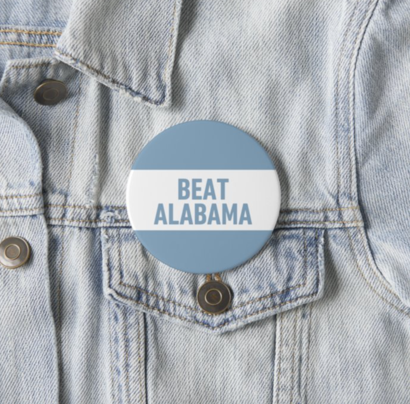 SHB Beat Alabama Button Pin for Carolina Fans