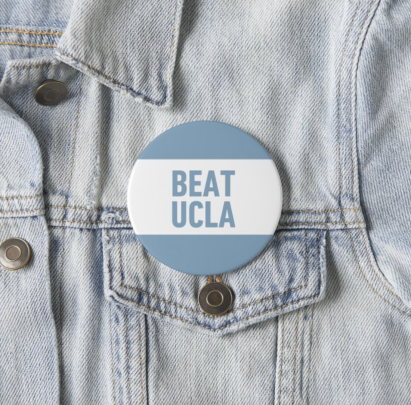 Beat UCLA Button Pin for Carolina Fans