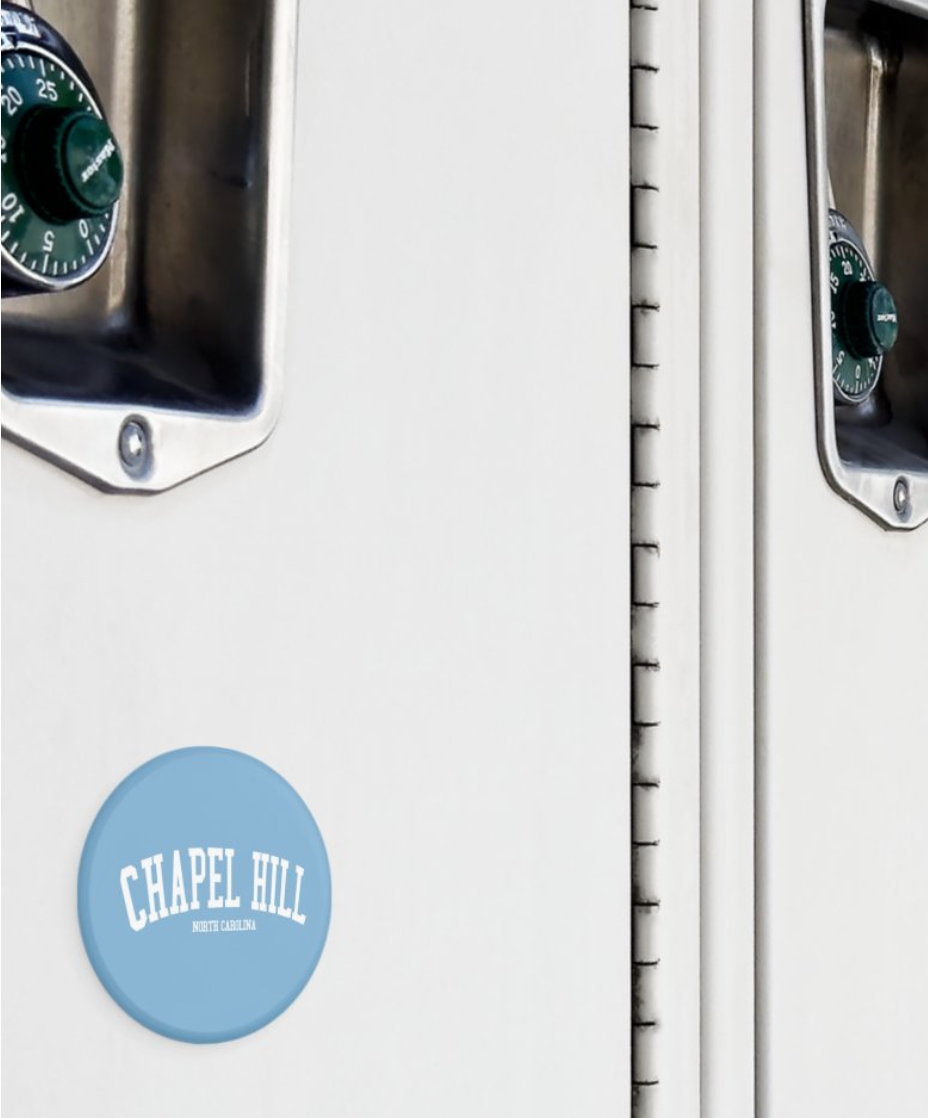 Chapel Hill NC Button Magnet 2.25"