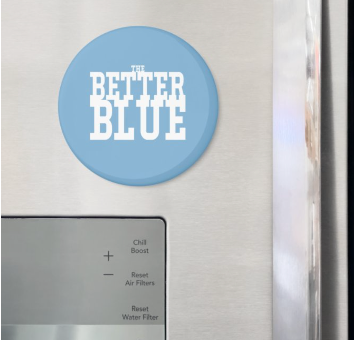 The Better Blue Button Magnet 2.25"
