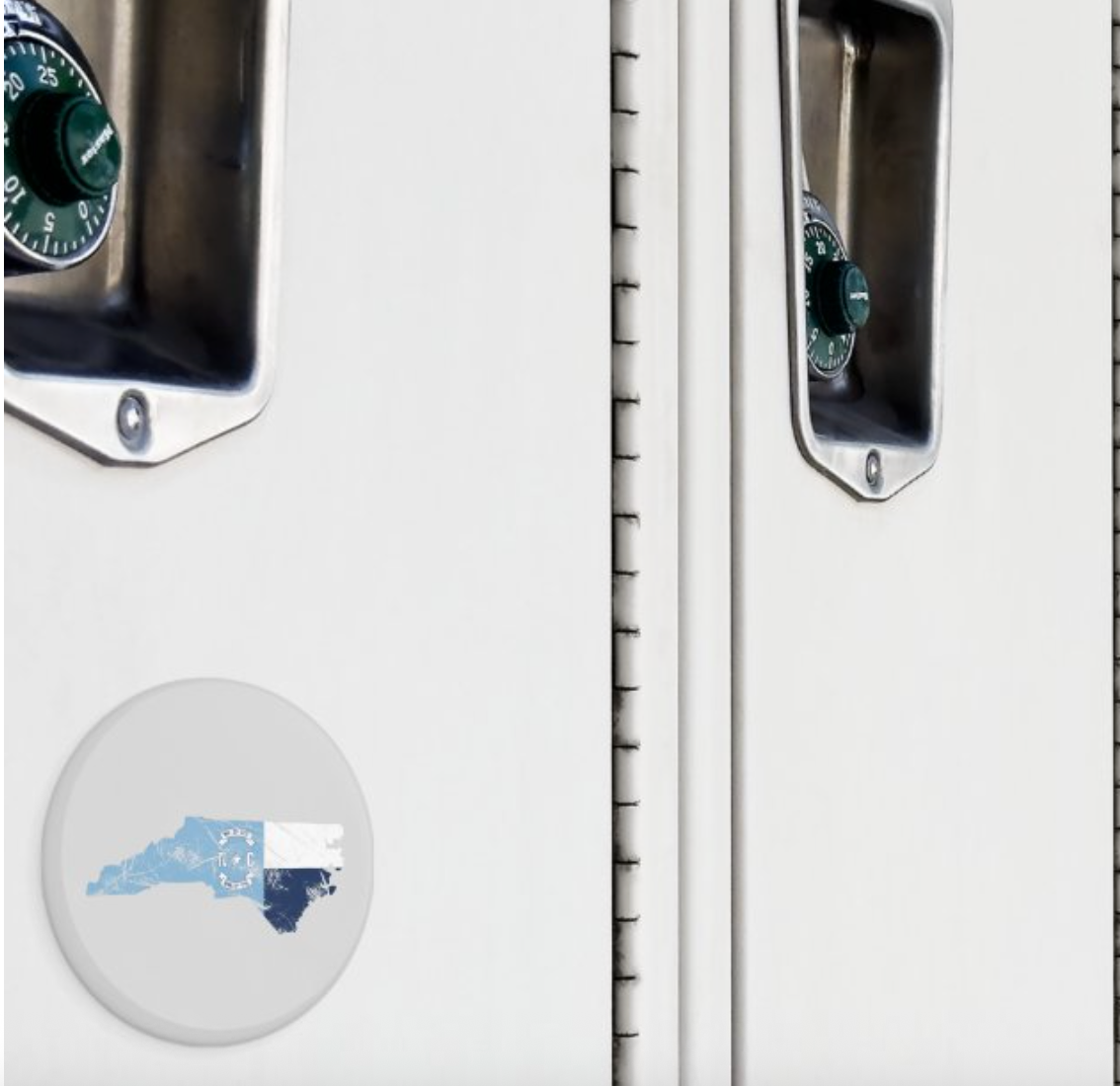 North Carolina Flag Button Magnet