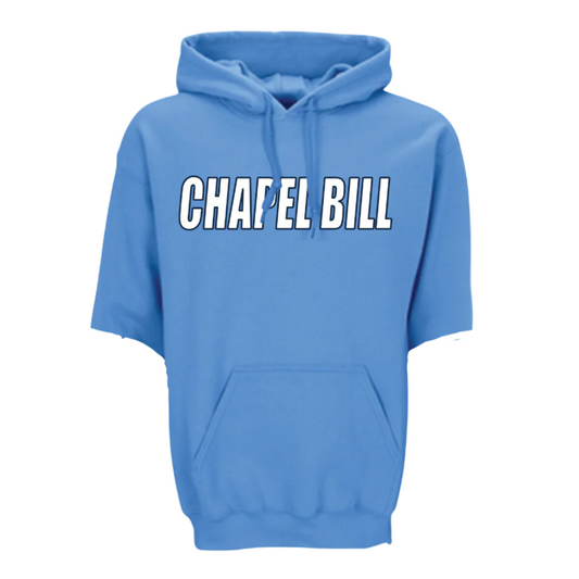 Carolina Blue CUT Sleeves Chapel Bill Adult Hoodie by Shrunken Head