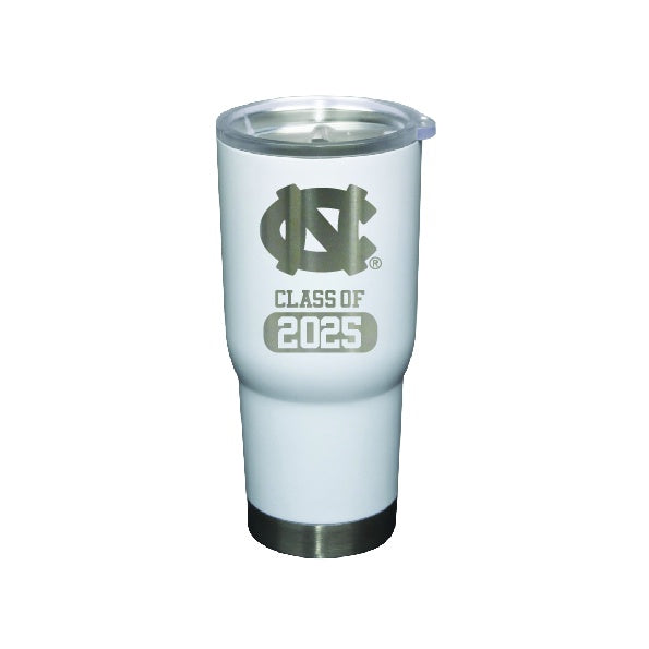 UNC Class of 2025 Stainless Steel Tumbler 22oz in White