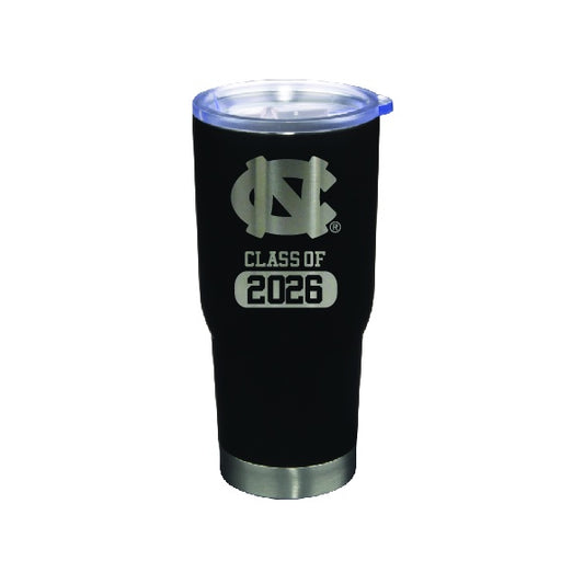 UNC Class of 2026 Stainless Steel Tumbler 22oz in Black